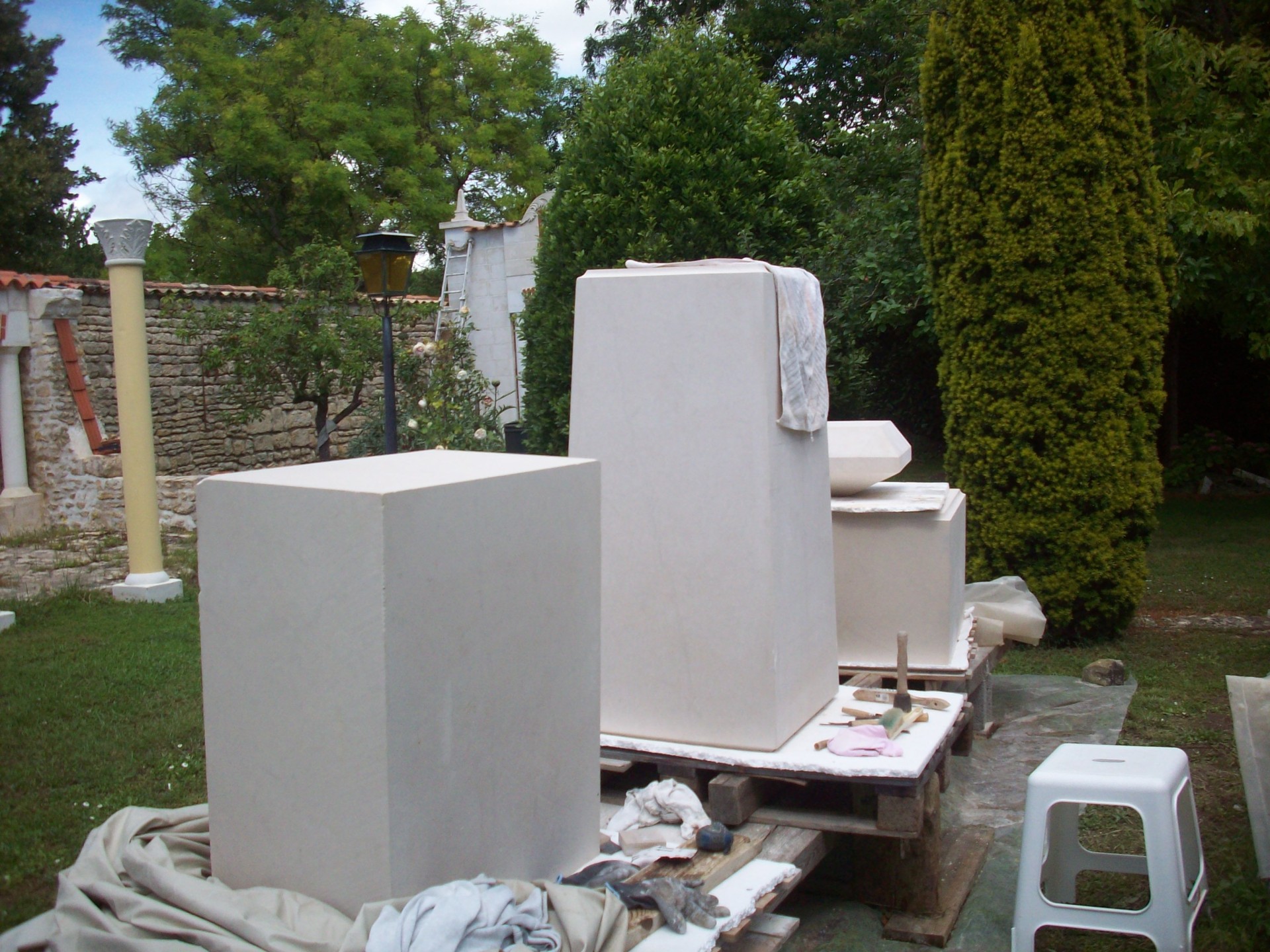 En position , prêt pour la sculpture,